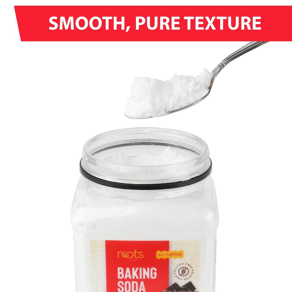 Roots Circle Baking Soda in a kitchen setting for baking and cooking