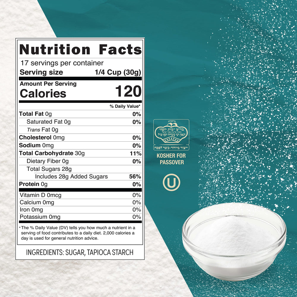 Roots Circle confection sugar with fine texture enables even icing and light dusting.