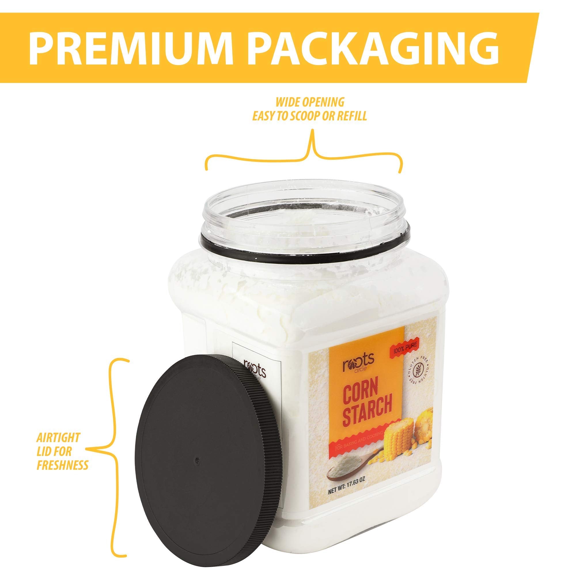 Roots Circle corn starch pantry pack highlights bulk convenience for families