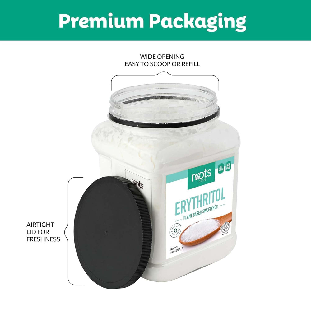 Roots Circle non-GMO and gluten-free seals on packaging
