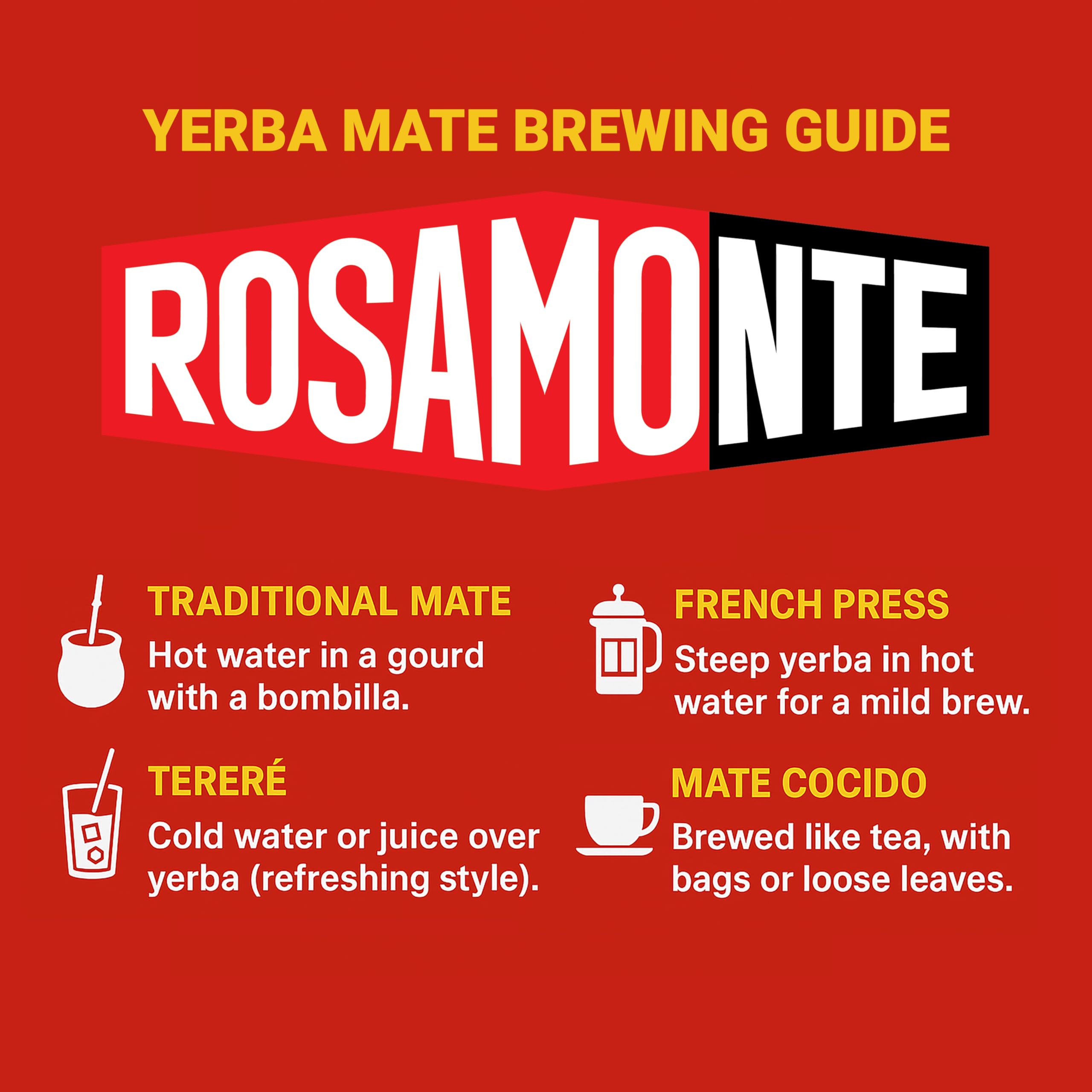 Rosamonte 1kg bag on display for family tea moments.