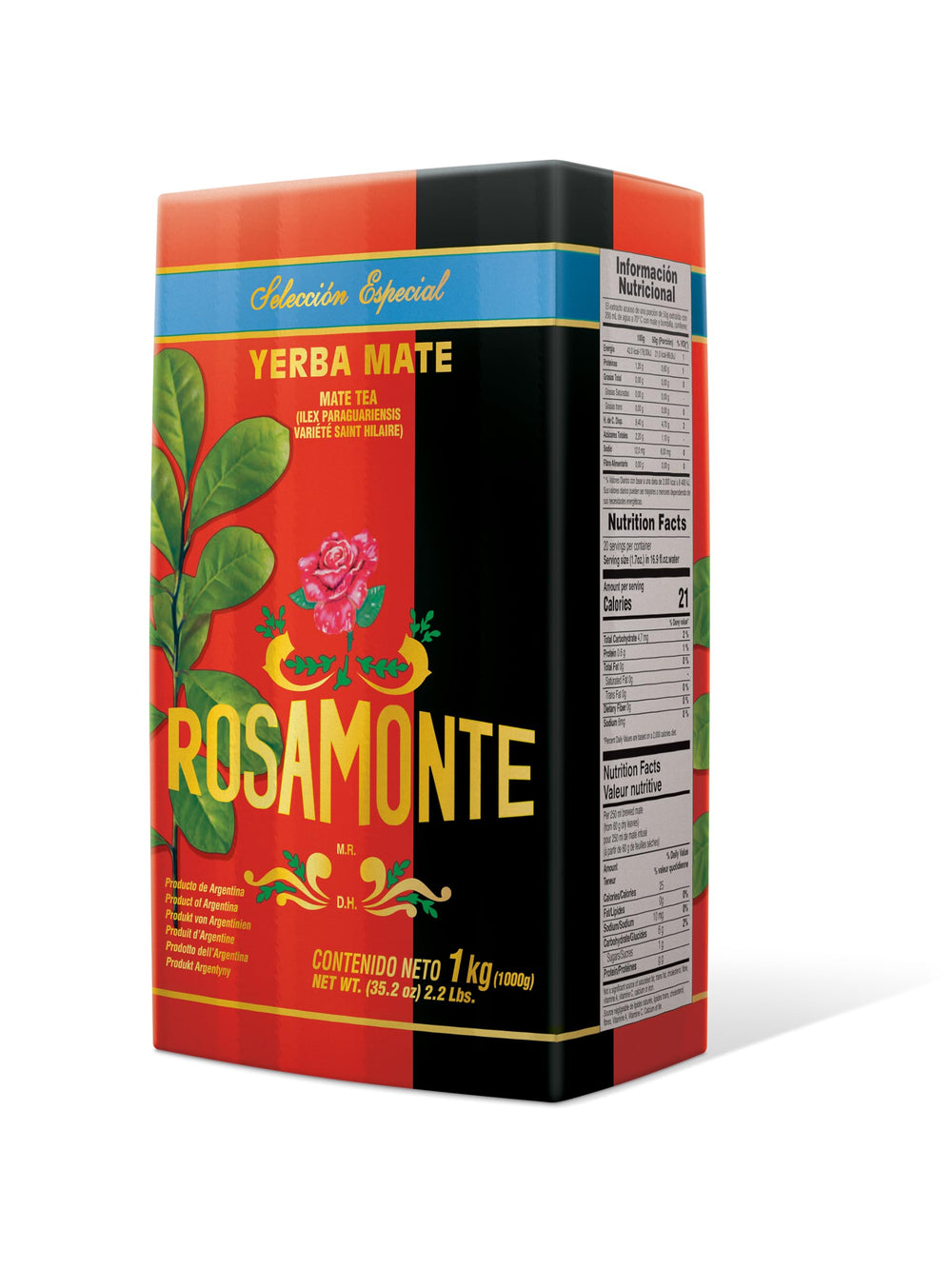 Rosamonte Especial front hard pack showing premium aging and aroma