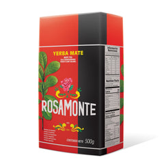 Rosamonte yerba mate traditional con palo 500g—classic Argentine flavor.