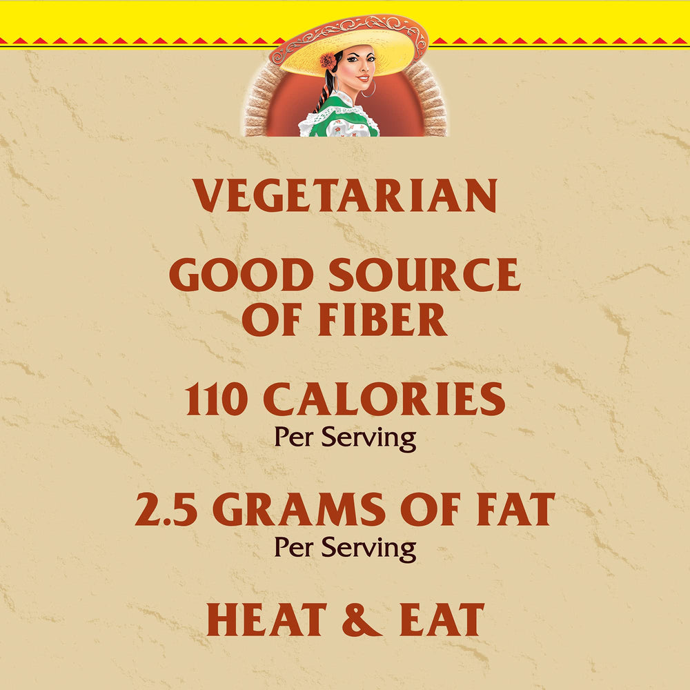 Rosarita Vegetarian Refried Beans pairs with rice and tortillas.