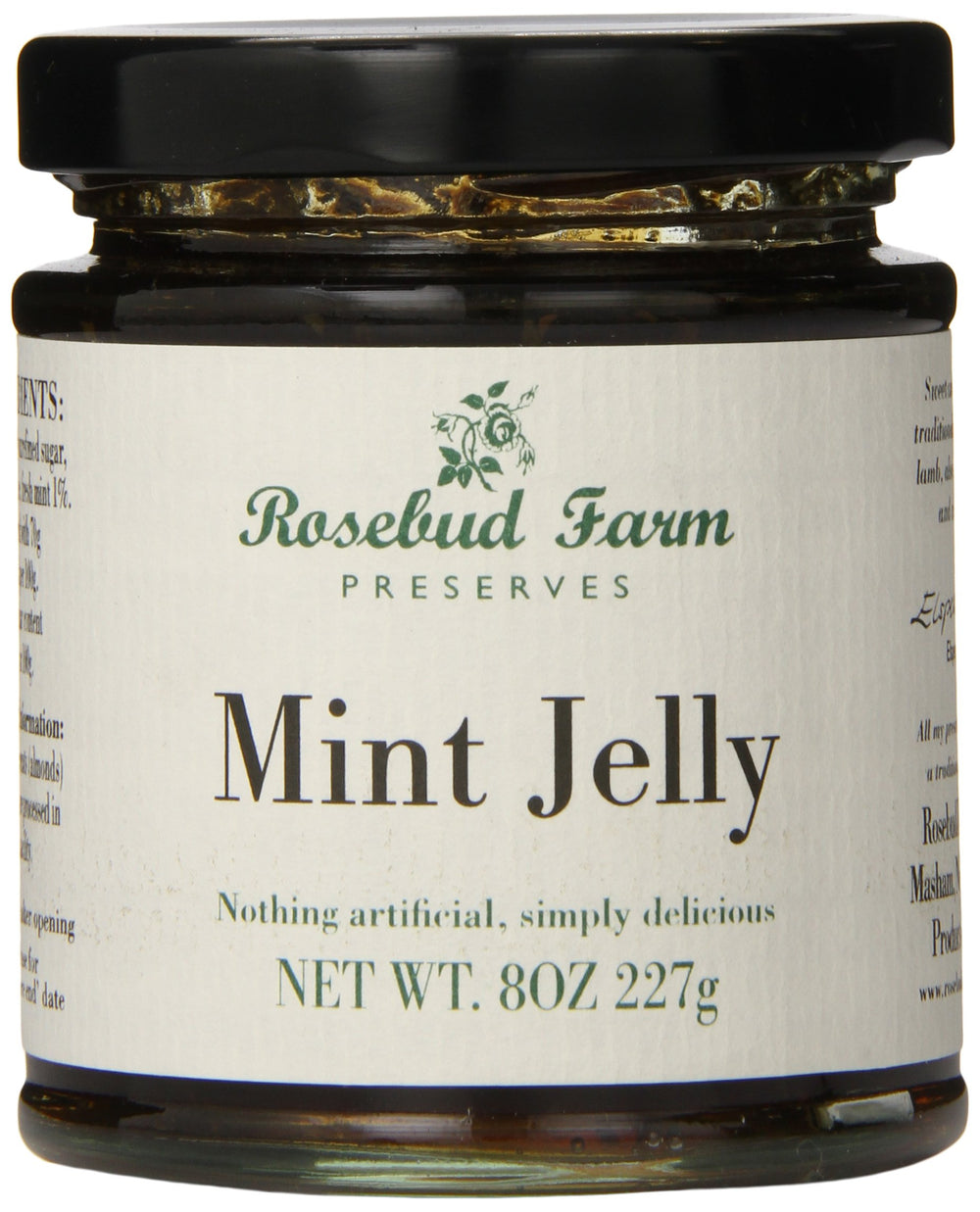 Rosebud Farm Mint Jelly bottle showcasing traditional flavor ideal with lamb