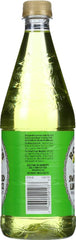 Close-up of Rose's West India Lime Juice label showing convenient 25 oz bottle.