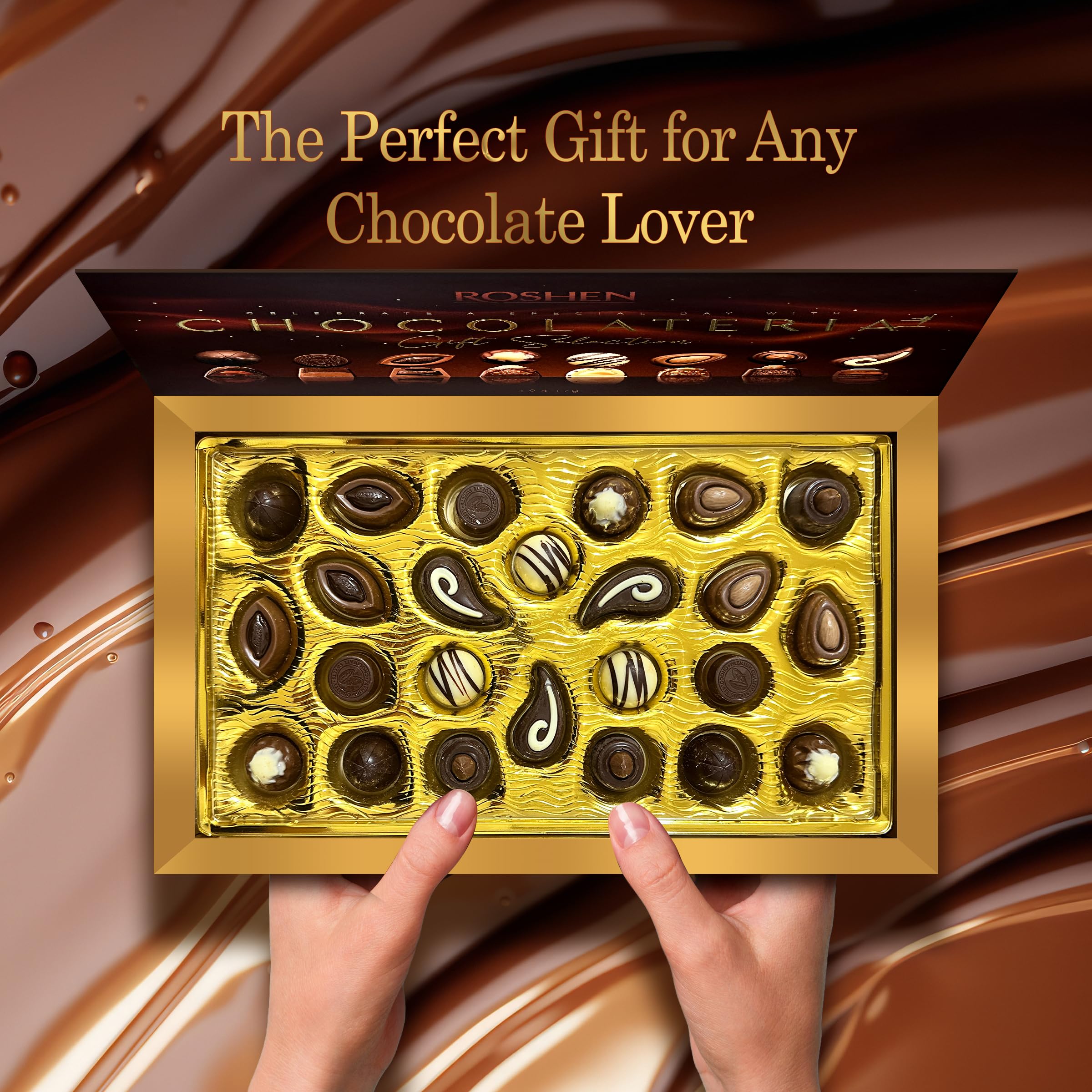 Roshen Chocolateria individual chocolates; convenient for sharing and gifting.
