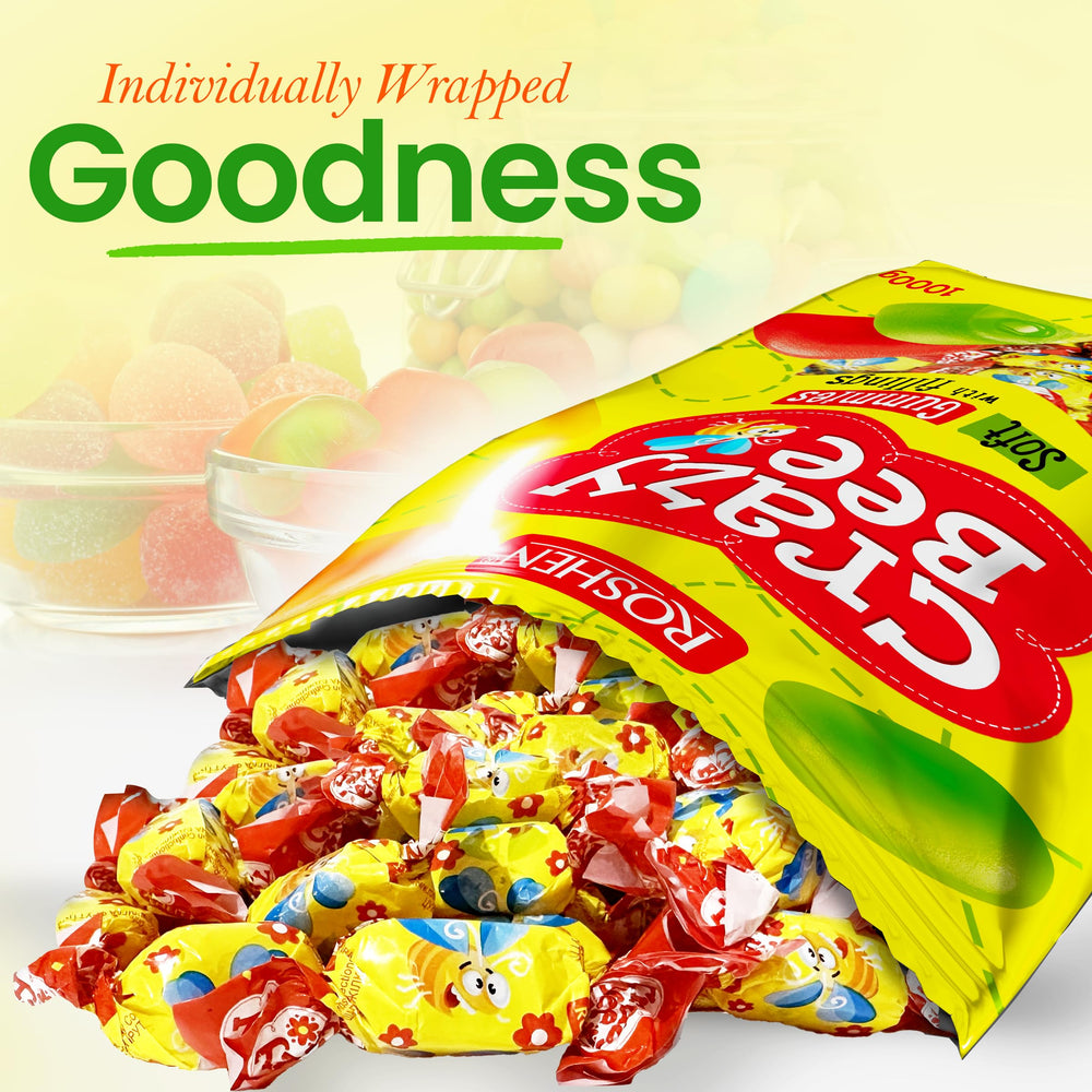 Roshen Crazy Bee Jelly Candy with natural juice center for authentic taste.