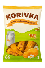 Roshen Korivka milk fudge bite, creamy center and crust, ideal for gifting