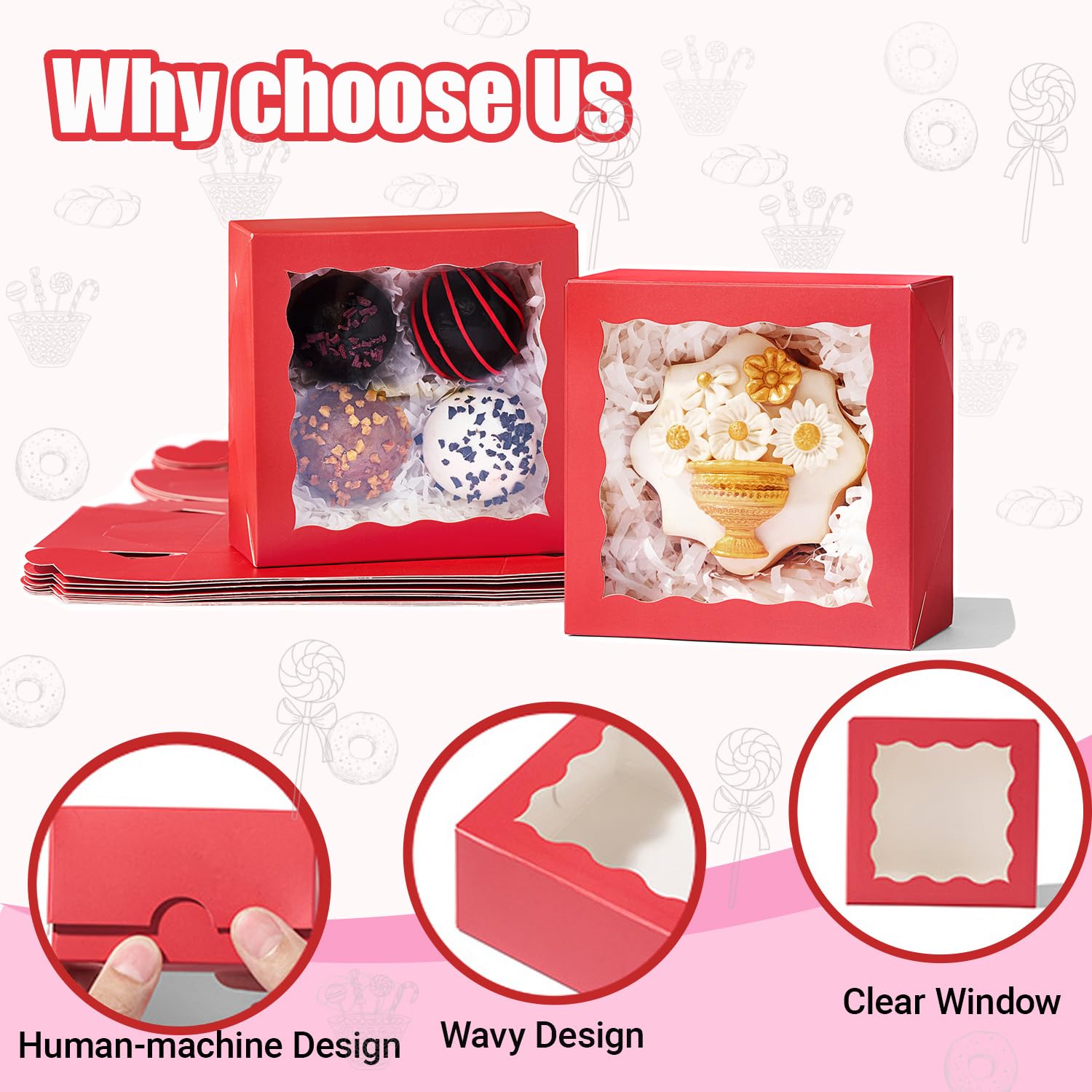ROSPAKTEK box with cookies enables easy gifting and sharing.
