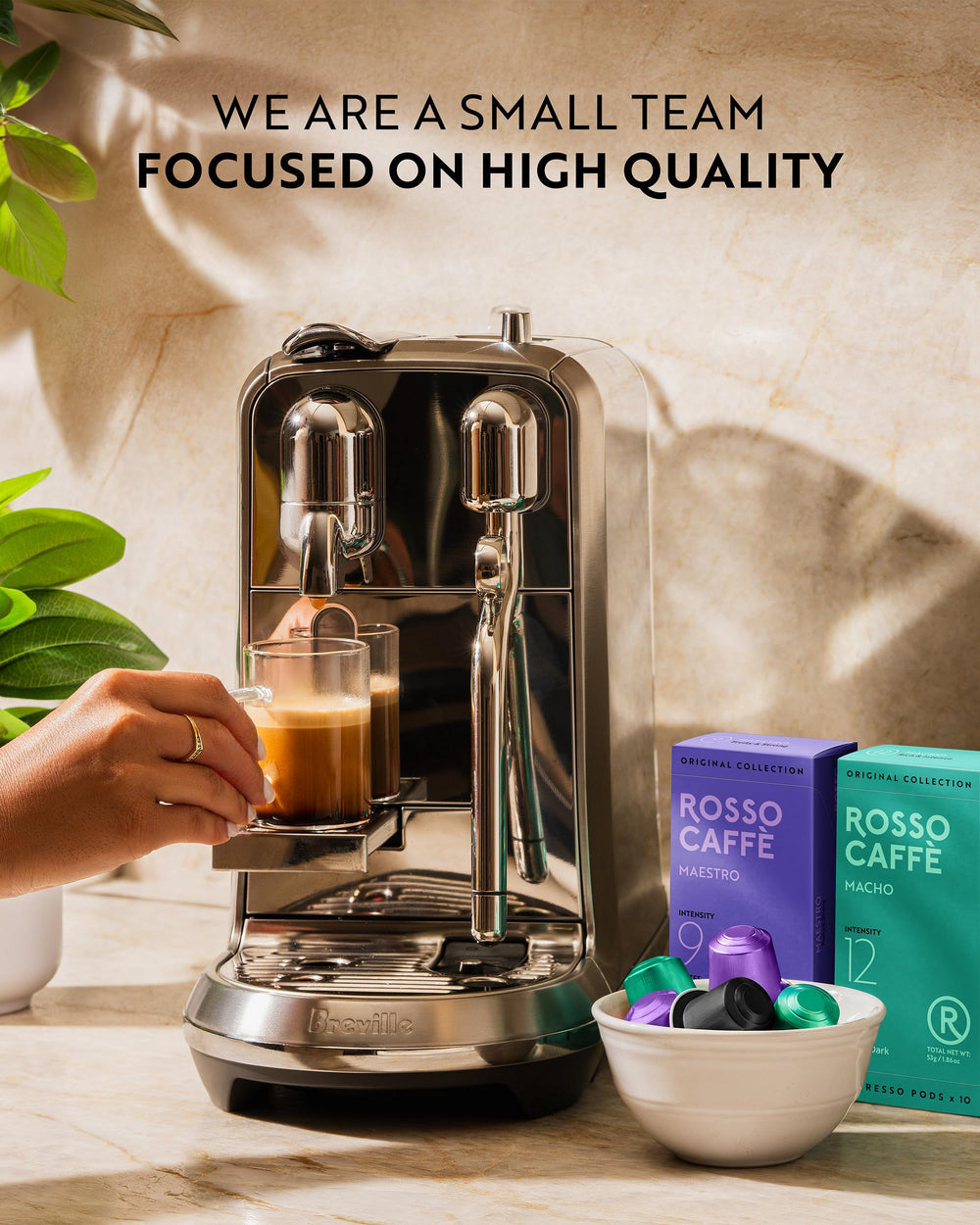Rosso Caffè compatible with Nespresso Original machines for easy use.