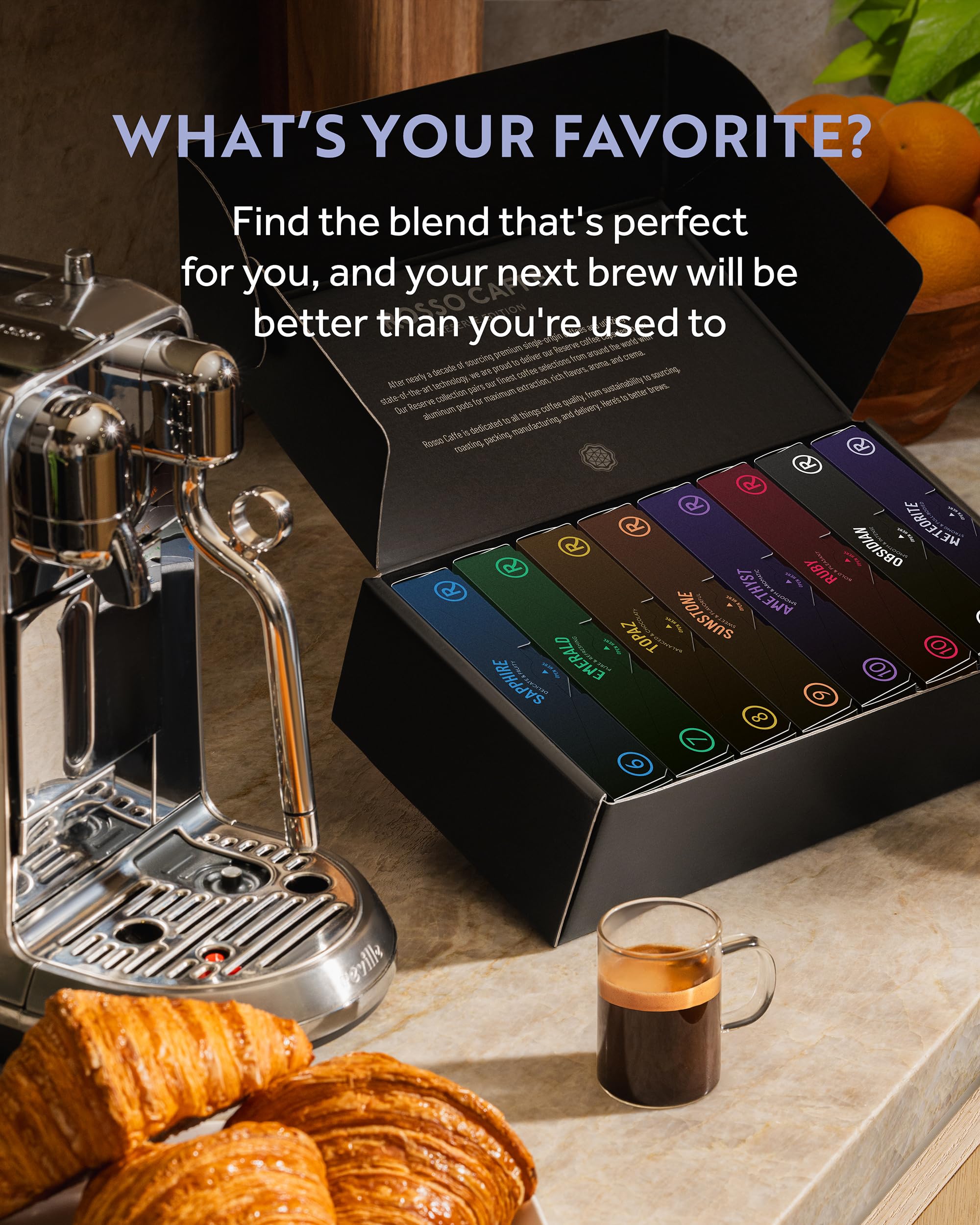 Premium beans from multiple regions deliver consistent cup quality in every brew.