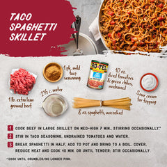 RO*TEL original no salt added can adds quick taco base.
