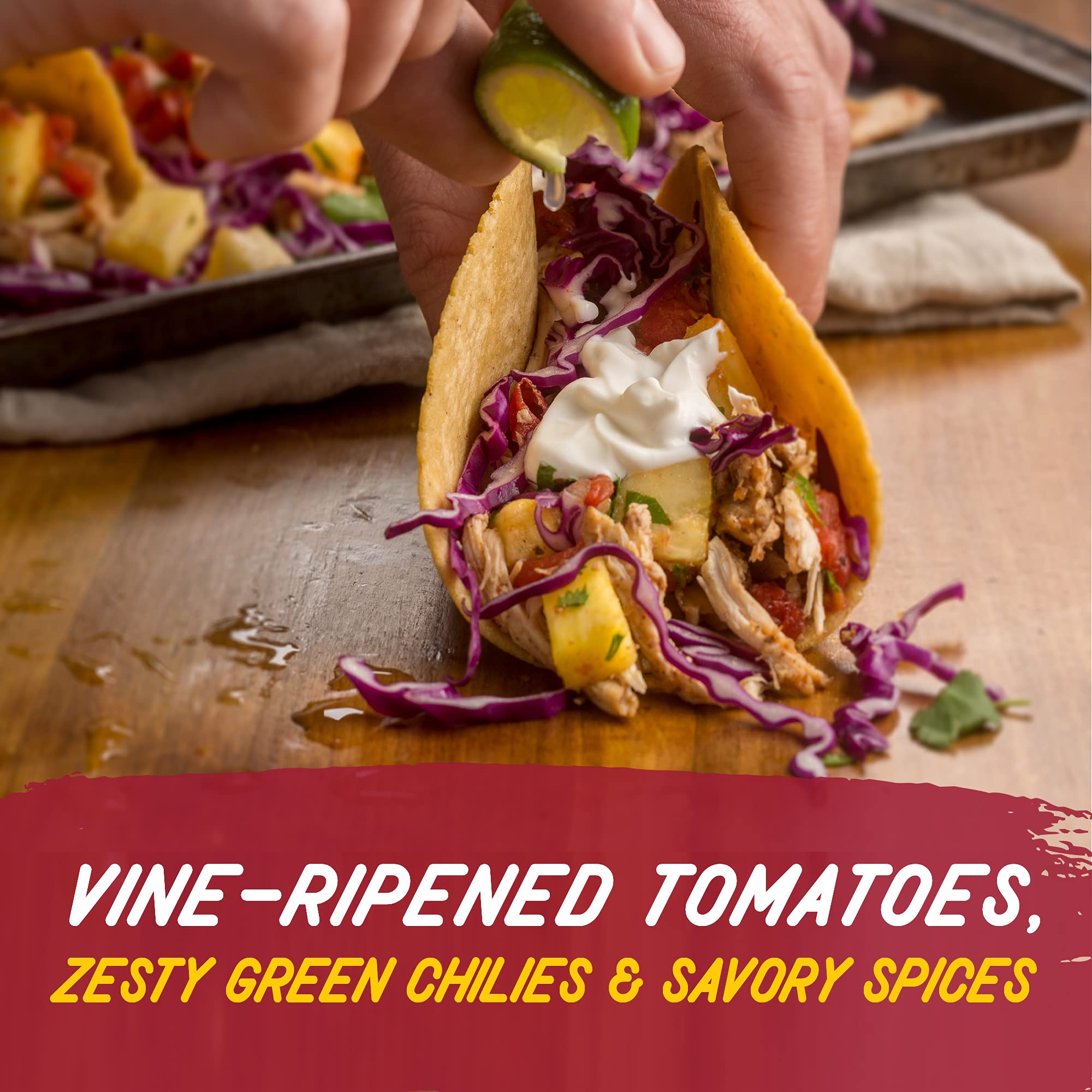 RO*TEL diced tomatoes and green chilies brighten chili night with color.