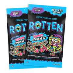 Rotten Original Gummy Cruncheez Loopy Lime bag, gluten-free snack option.