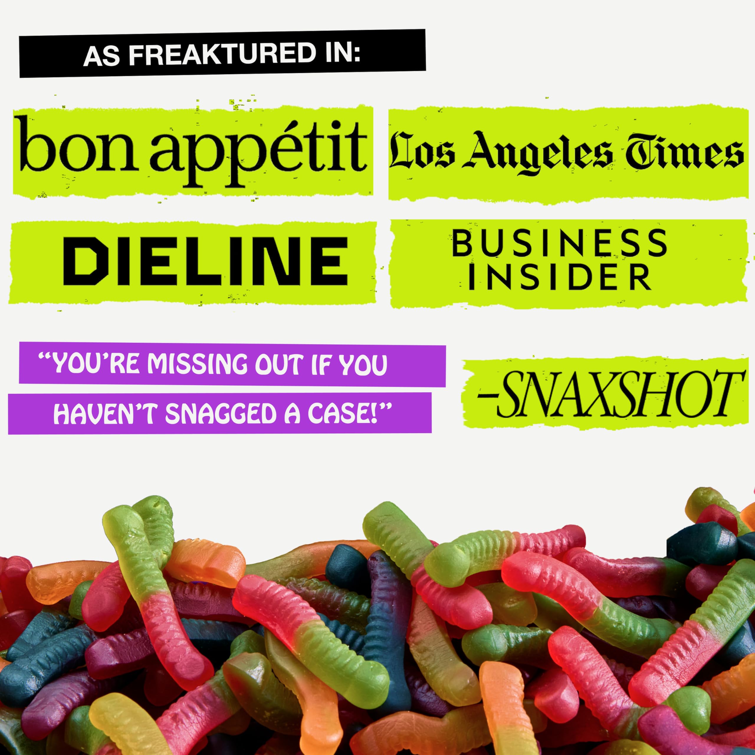 Rotten Original Gummy Worms nutrition panel highlighting 7g fiber and 3g protein
