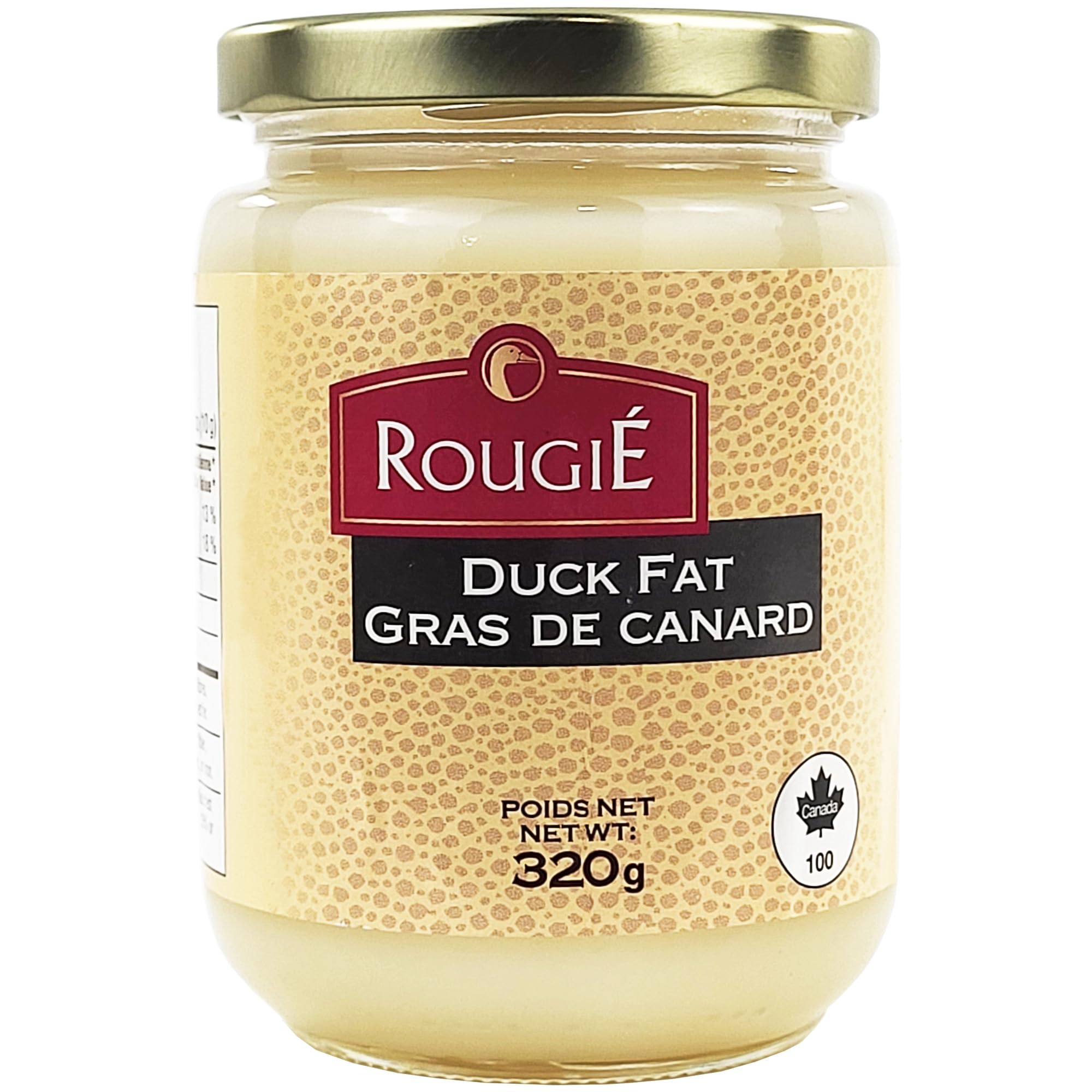 Rougie duck fat 320g jar for roasting and searing with rich flavor.