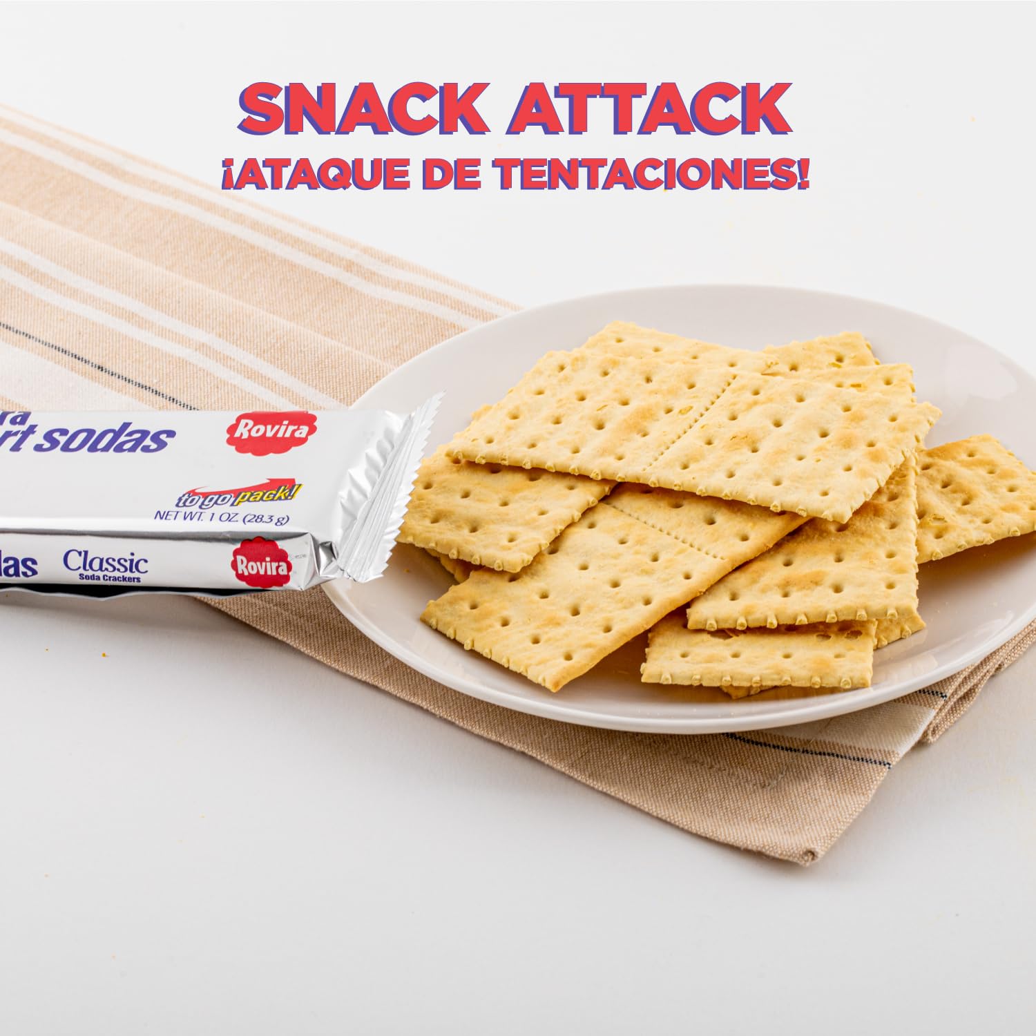 Rovira crackers beside a cheese platter for entertaining.