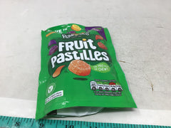 Rowntree's vegan fruit pastilles close-up with vibrant colors and fruity flavors.