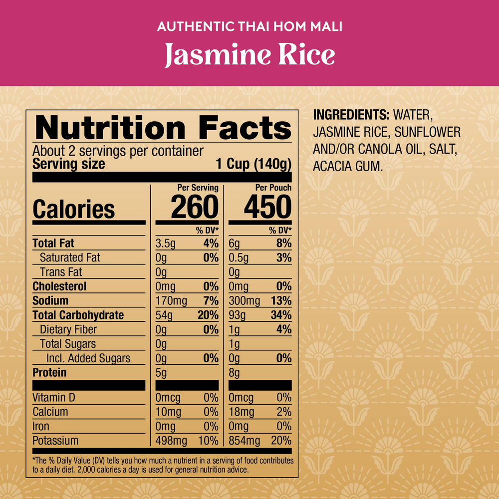 Royal Jasmine rice microwave-ready pouch showing easy prep