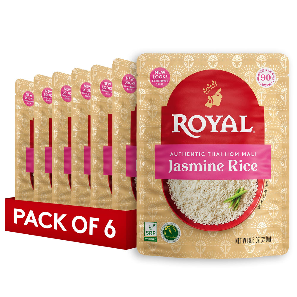 Royal Jasmine rice pack steaming bowl perfect as a quick dinner side
