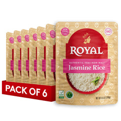 Royal Jasmine rice pack steaming bowl perfect as a quick dinner side