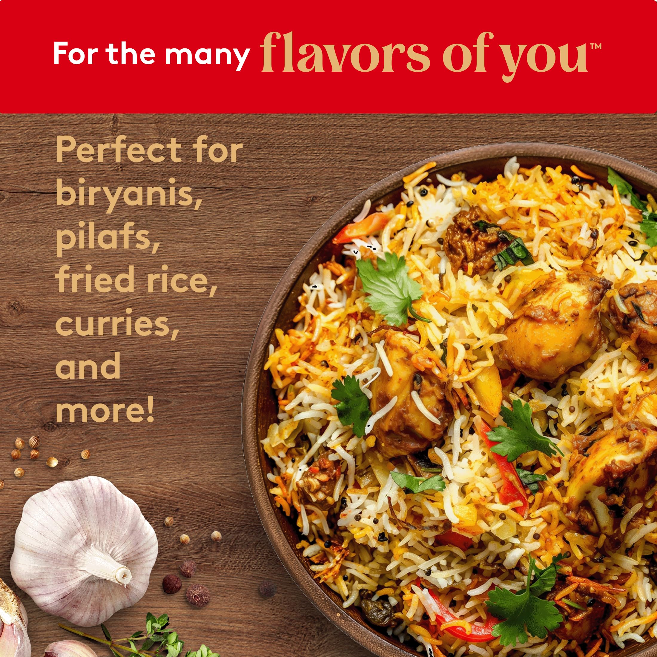 Royal Basmati rice from Himalayan sourcing supports authentic Indian recipes.