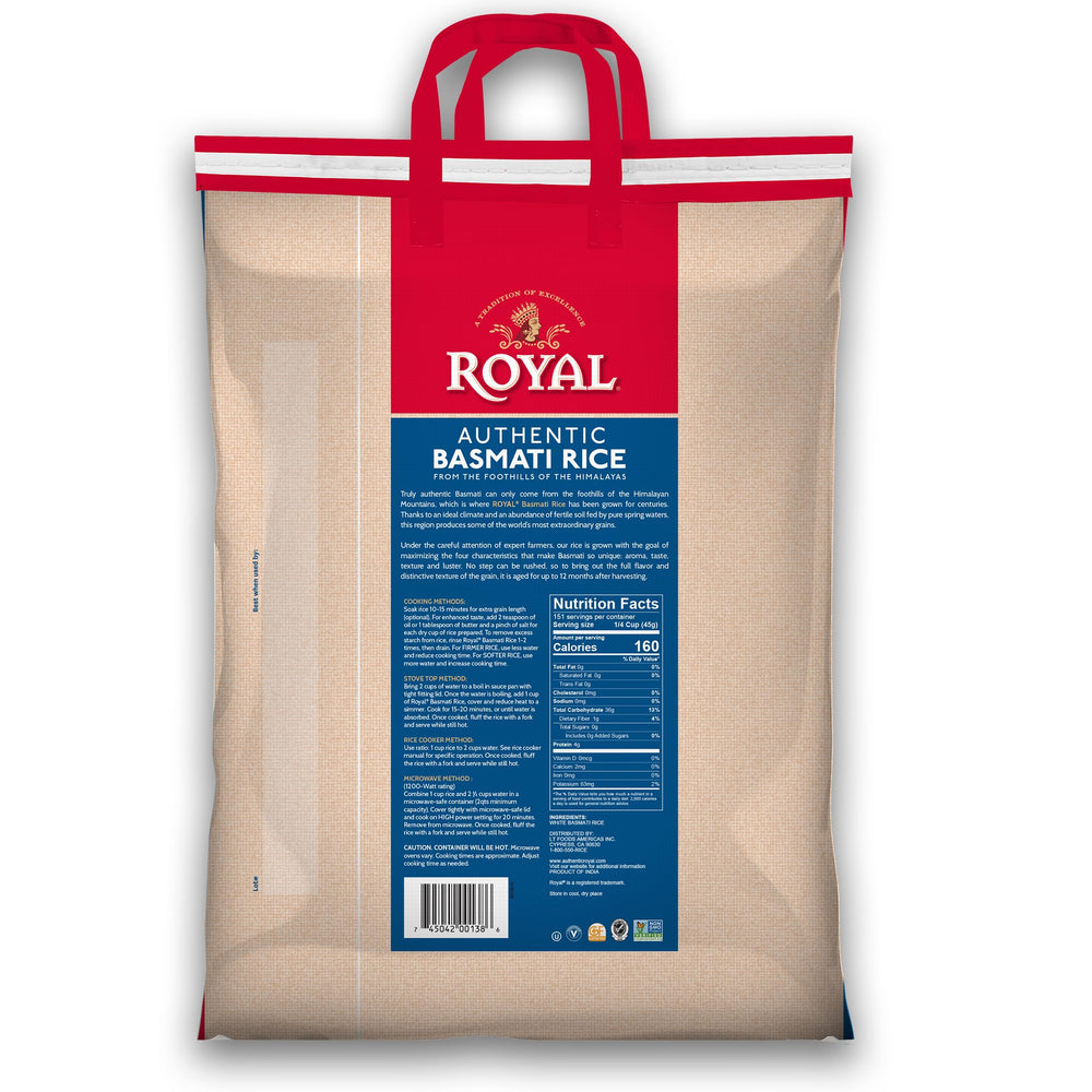 Royal Basmati rice pilaf dish, versatile base for curry and vegetables.