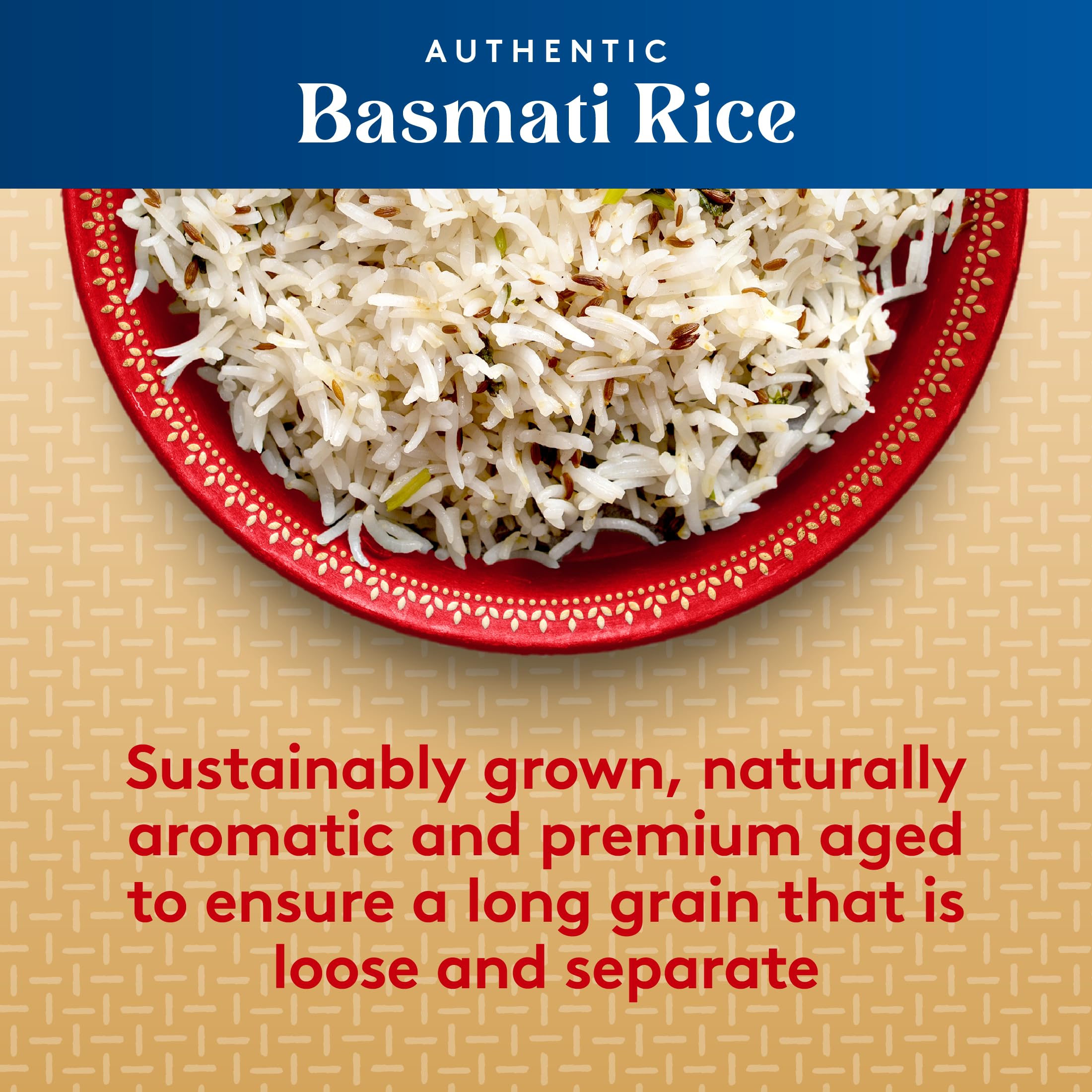 Royal Basmati rice on stove-top, fluffy grains in 15 minutes.