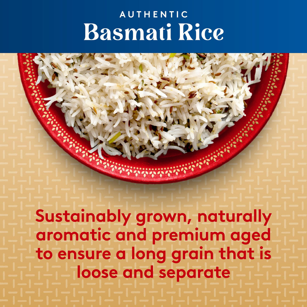 Royal Basmati rice on stove-top, fluffy grains in 15 minutes.