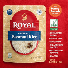 Royal Basmati Rice is vegan and gluten-free for versatile meals.