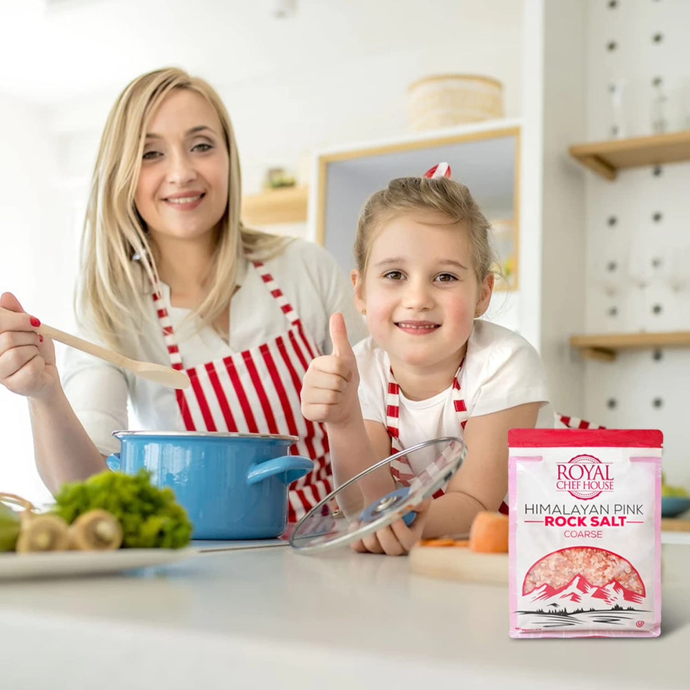 Kosher-certified Himalayan pink salt by Royal Chef House for lively flavors.