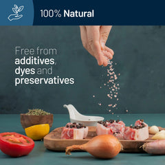 Royal Chef House salt enhances meat with a mineral-rich profile.