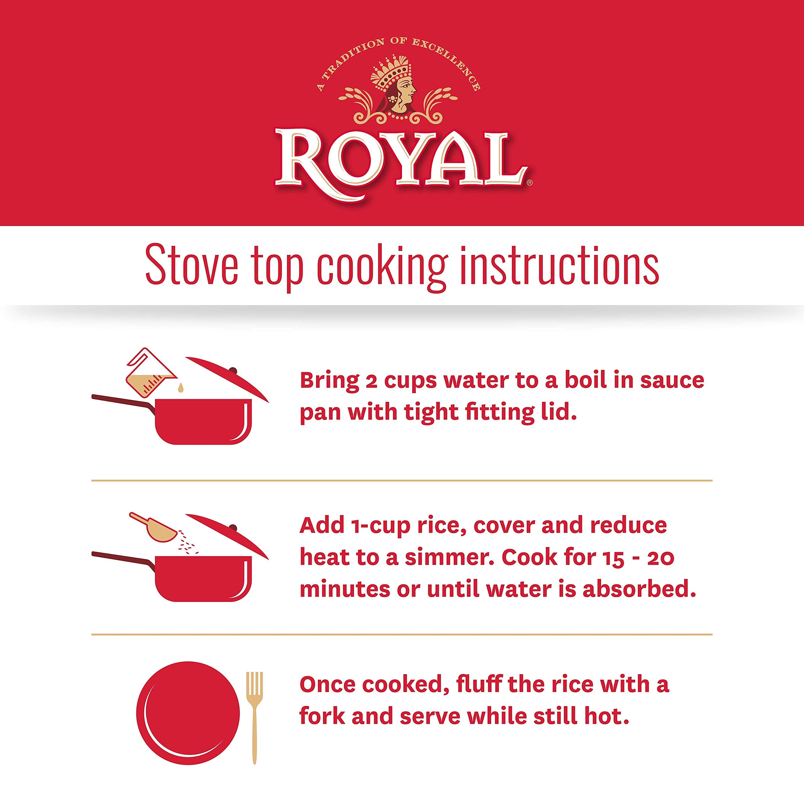 Stovetop pot cooking Royal Sella rice for quick weeknight meals.