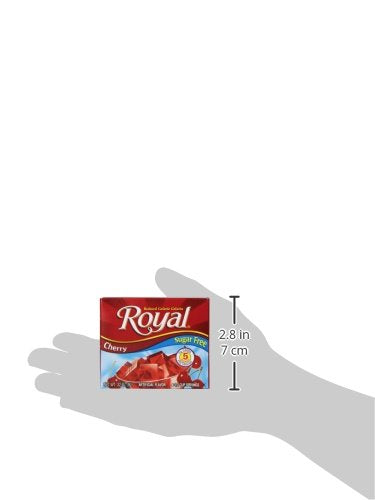 Royal Cherry Gelatin nutrition facts highlighting low calories per serving.