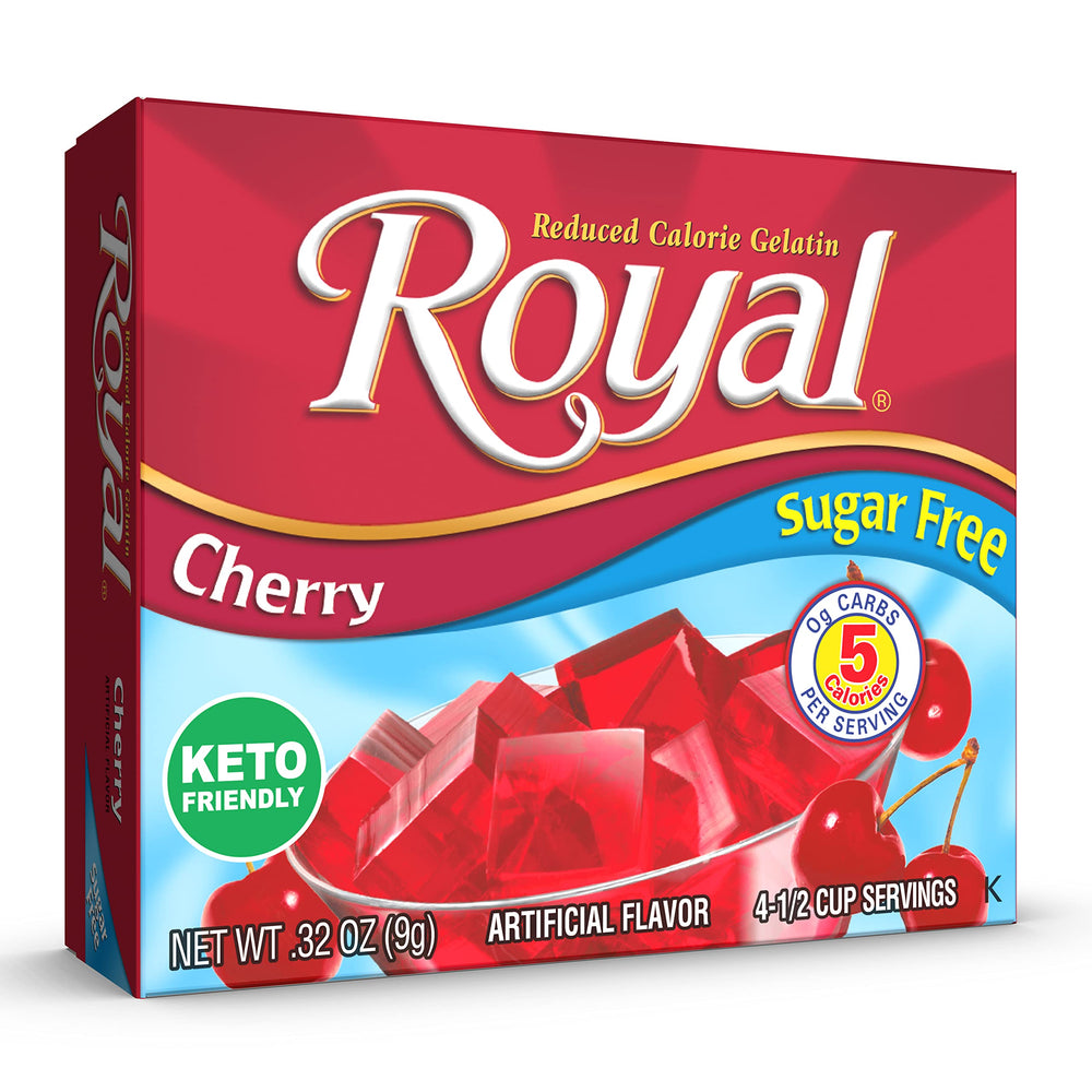 Royal Cherry Gelatin served in a dessert cup for sharing.