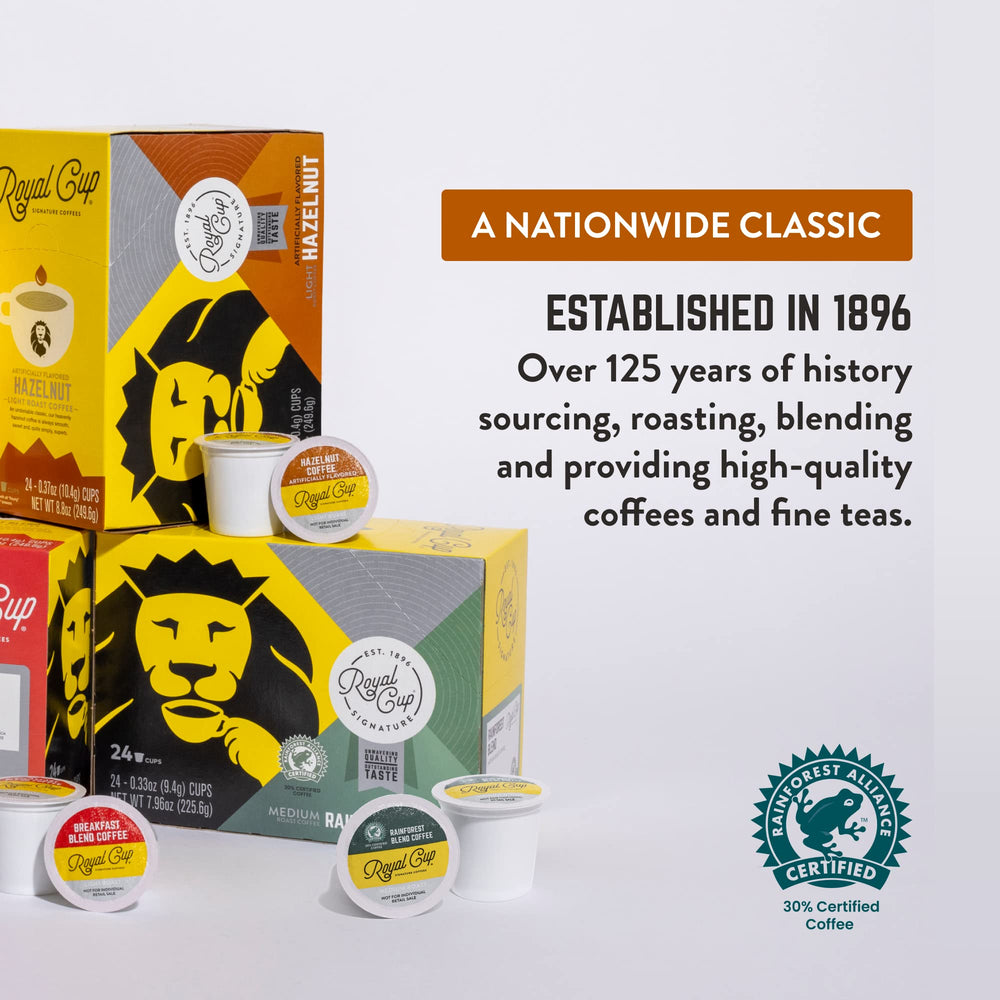 Gift-set concept with ROYAL CUP SIGNATURE roasts for customizable selections.