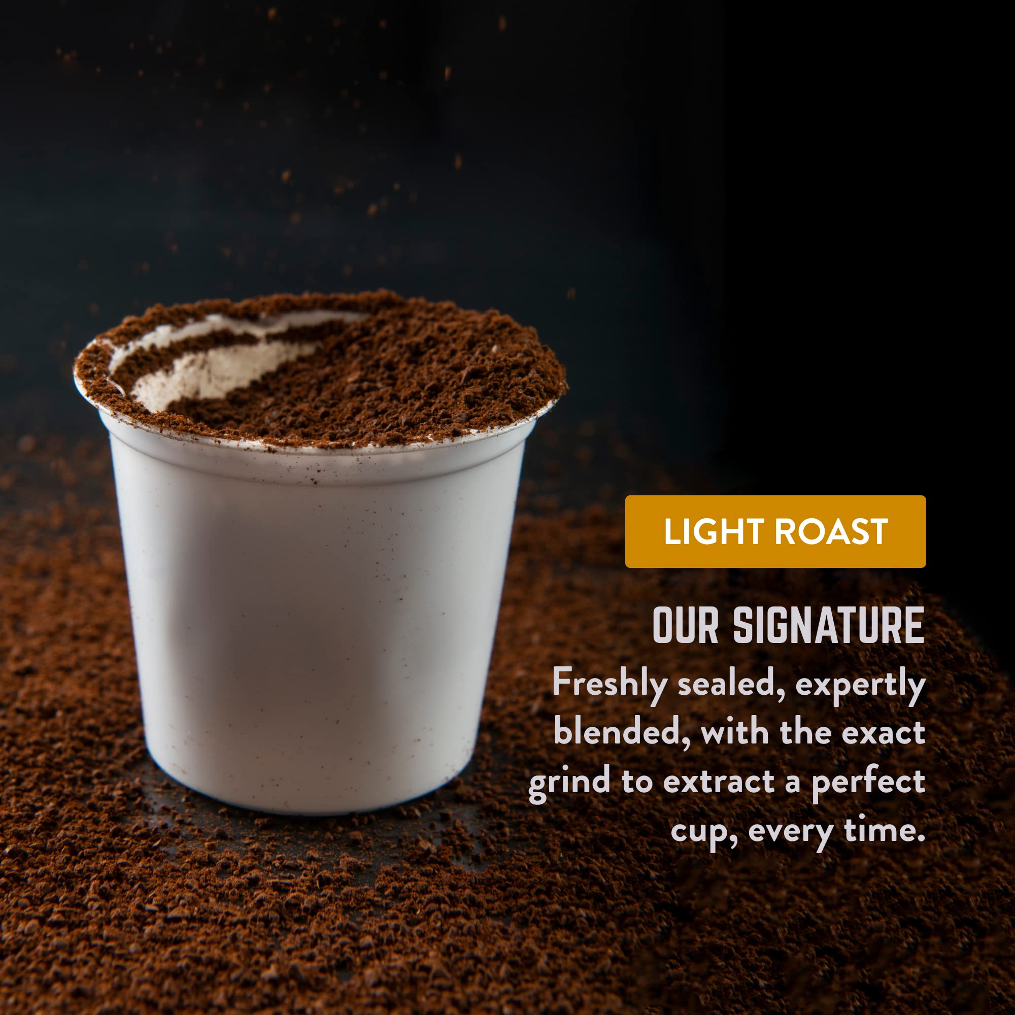 Royal Cup Signature steaming cup evokes inviting aroma and routine