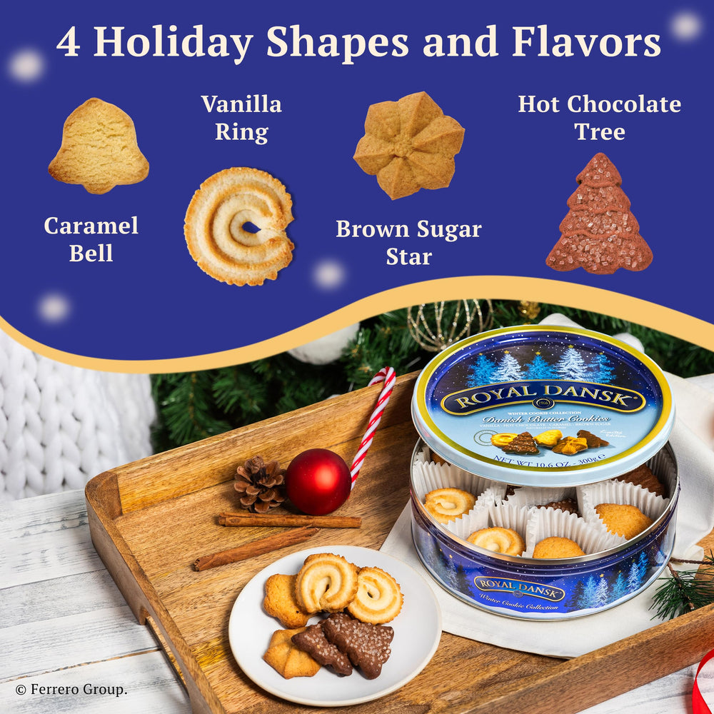 Royal Dansk assorted cookies close-up showing rich butter flavor