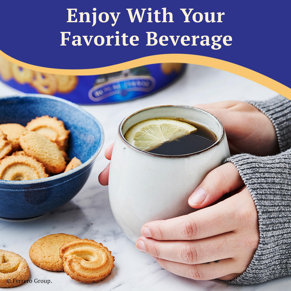 Royal Dansk coconut style cookies introduce a tropical hint with classic butter flavor.