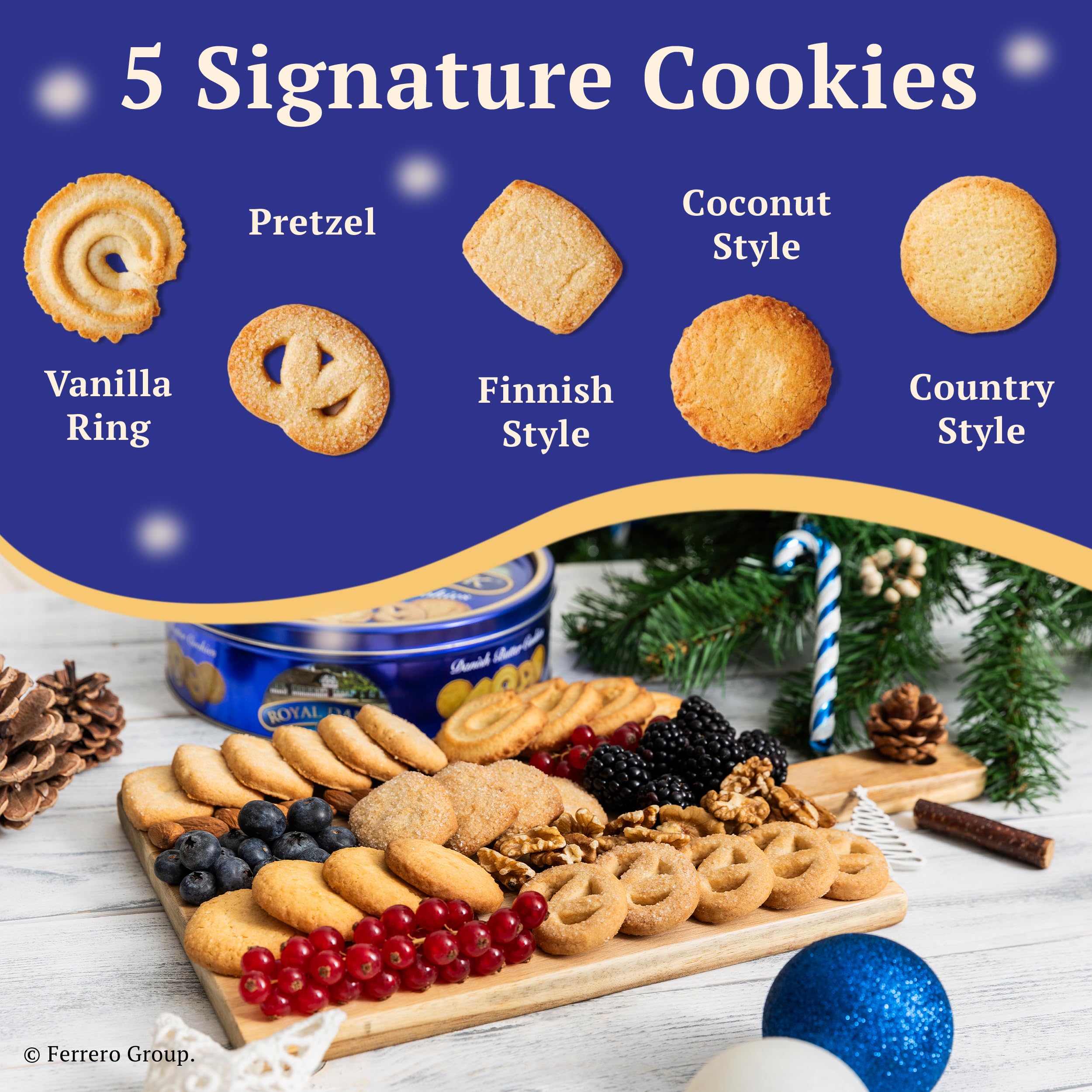 Royal Dansk exclusive seasonal shapes tin for gifting