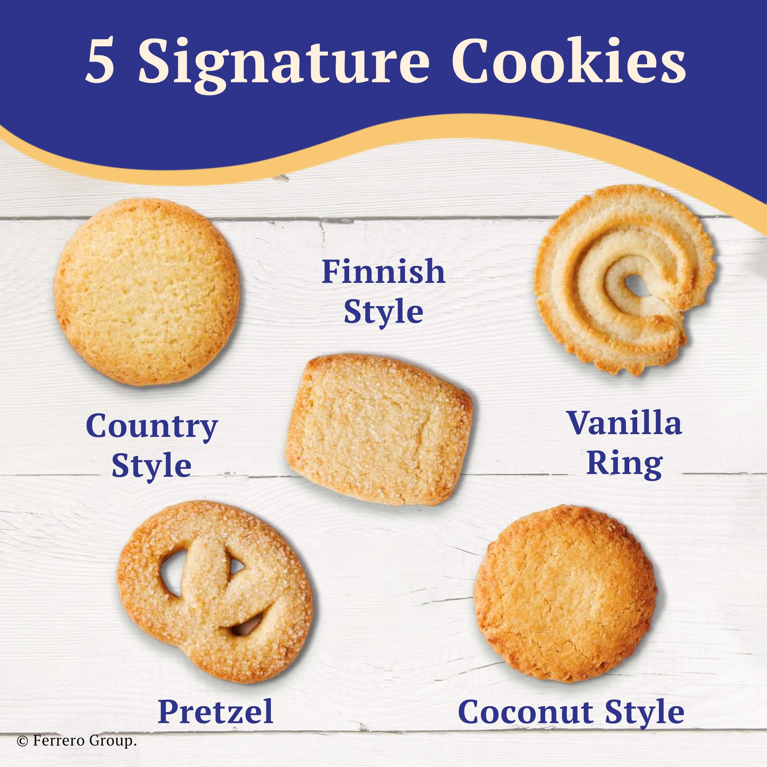 Royal Dansk pretzel-style cookies for festive crunch.