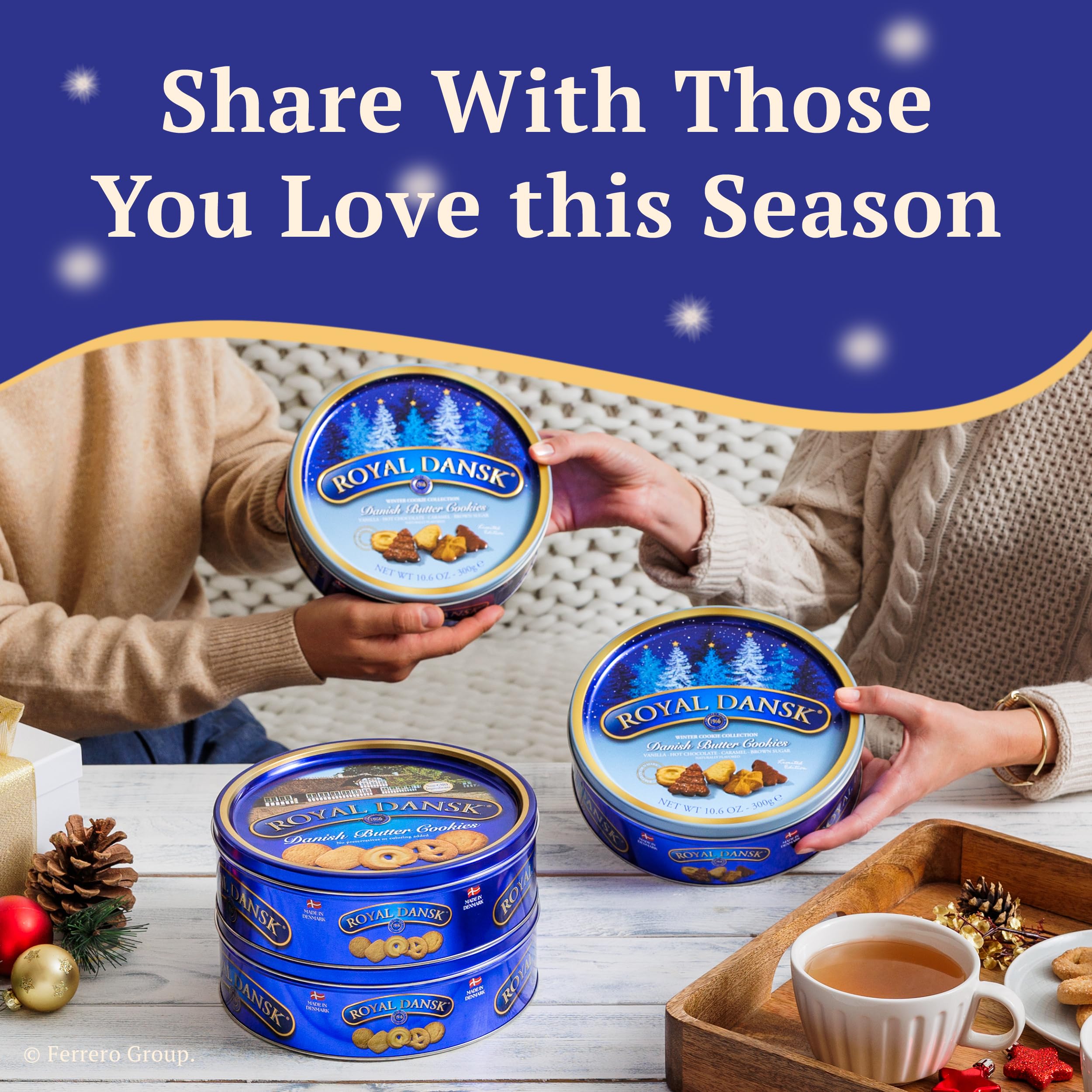 Royal Dansk reusable tin keepsake for gifts and storage