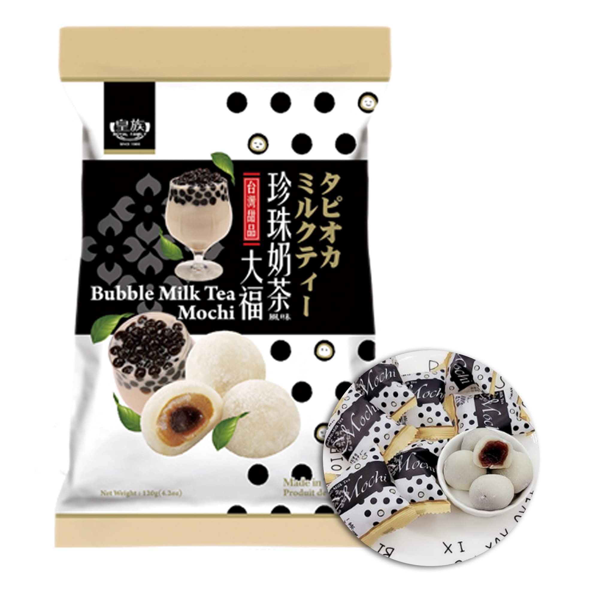 Royal Family Big Mochi bubble milk tea 1ct, chewy dessert bite for on-the-go.