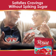 Royal Gelatin Sugar Free Orange powder closeup evokes sunny desserts