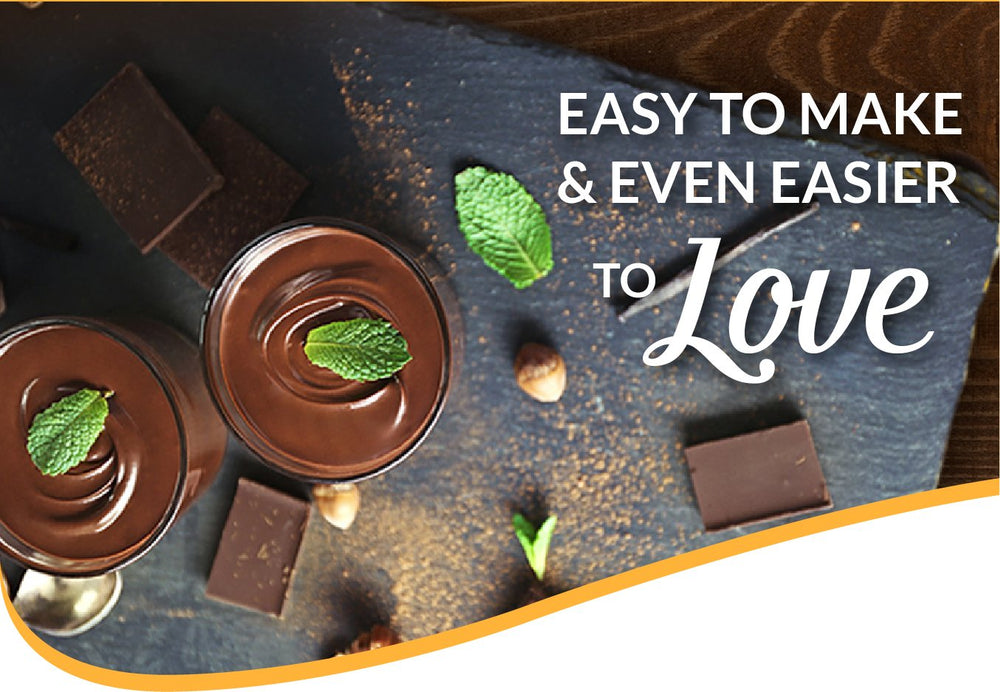 Royal Instant Pudding Chocolate cups after chilling, ready to serve.
