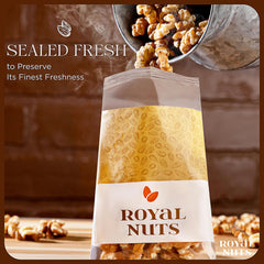 Royal Nuts individually sealed portions preserve freshness for easy sharing.
