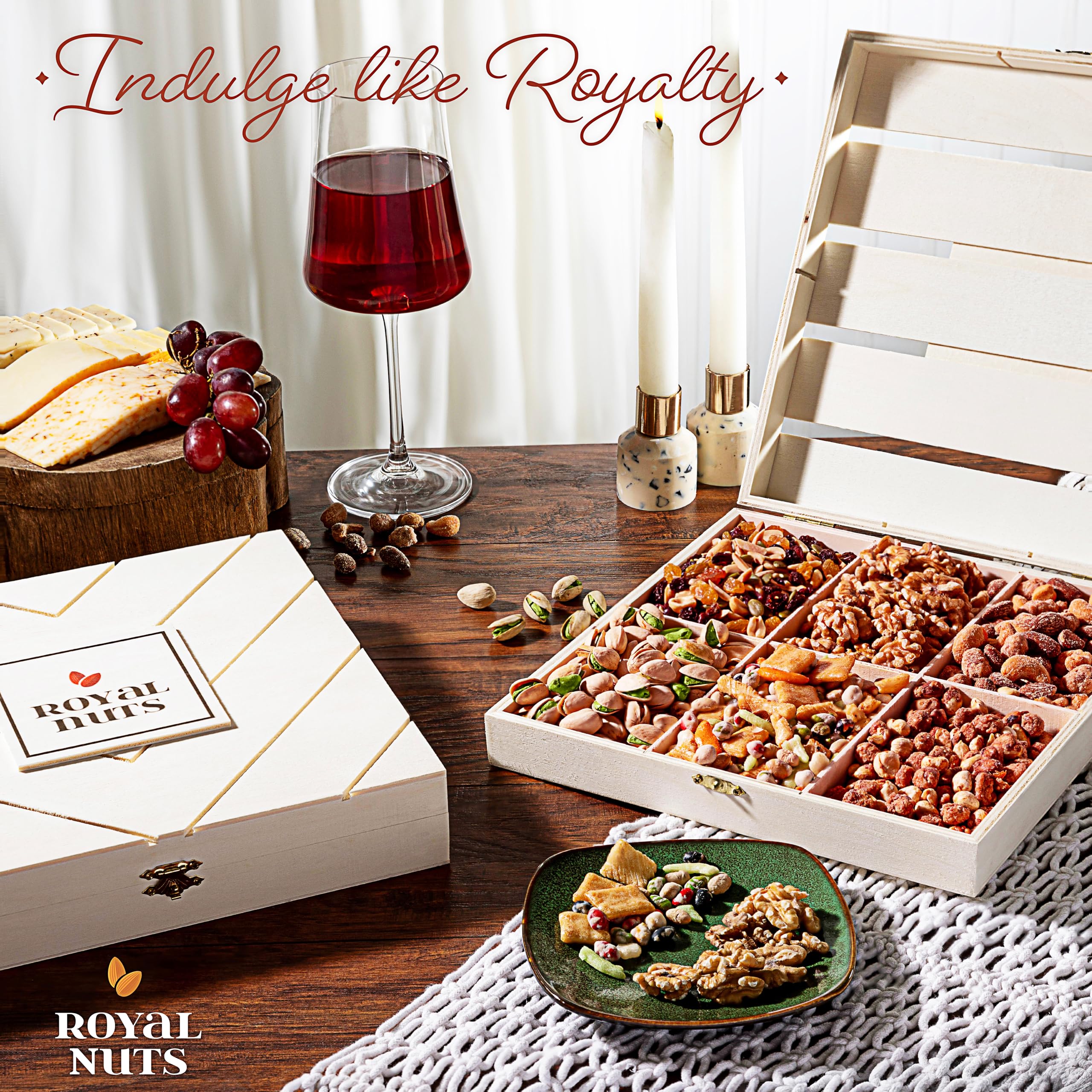 Royal Nuts OK Certified Kosher label on packaging for trusted gifting.