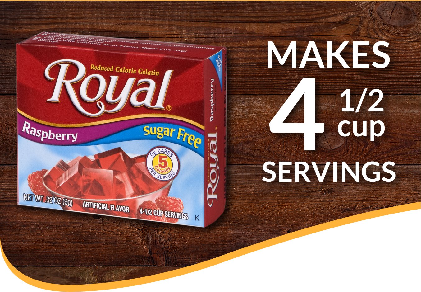 Royal Raspberry Gelatin chills to a firm, glossy set.