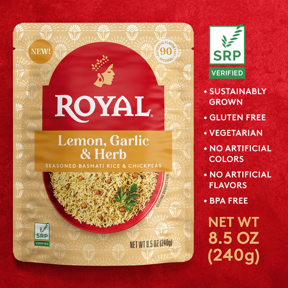 Royal ready-to-heat rice pouch in microwave